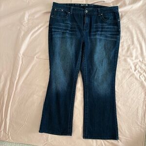 Apt. 9 Women's Dark Blue Bootcut Jeans 16W Short